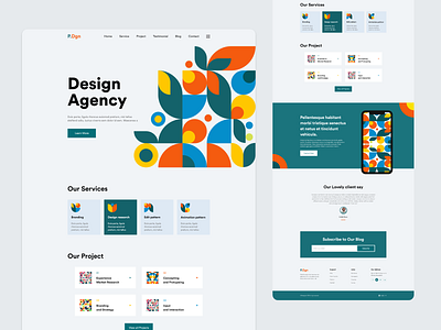 Design Agency - landing page design 2020 trends agency brand branding concept creative design design agency illustration landing page design minimal pattern pattern design redesign typography ui ui design ux web website