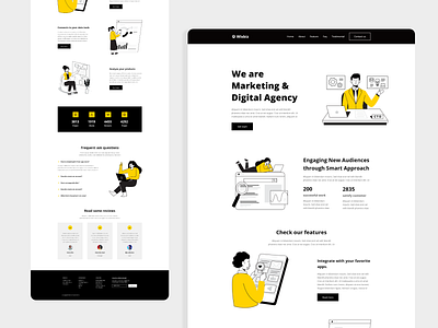 Marketing and Digital Agency- Landing page 2020 trend agency business concept creative design agency digital agency illustraion landing page landing page design marketing ui uiux uxdesign website wireframe