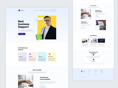 Business Support- Landing page 2020 trend agency agency website branding business concept creative design design agency digital agency landing page design responsive ui uiuxdesign uxui web web design webdesign website website design