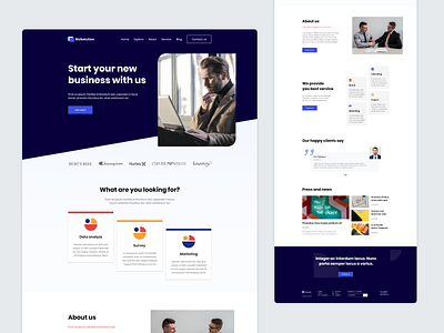 Startup Landing Page 2020 trend agency agency website branding business concept creative design design agency digital agency illustration landing page design startup uidesign uiux web web design webdesign website