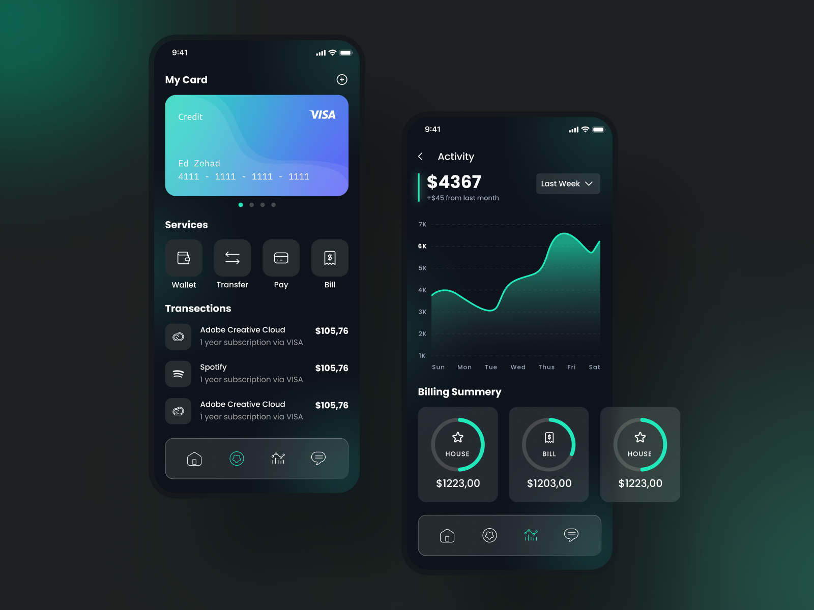 E-wallet app by Md Jehadul Islam on Dribbble