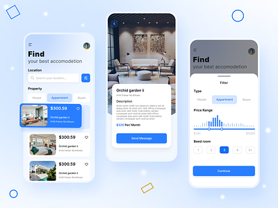 Accommodation Booking accommodation appartment booking design hotel booking mobile app rent ui ui design uiux