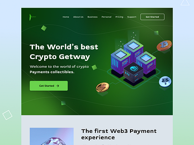 Crypto Payment Getaway Landing page