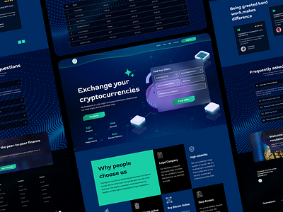 Cryptocurrency Trading Website blockchain creative cryptocurrency design landingpage ui ui design uiux