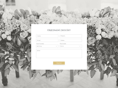 Reservation Form — Wedding Dresses Online Store contact form design form ui ux web web design webdesign website wedding wedding website