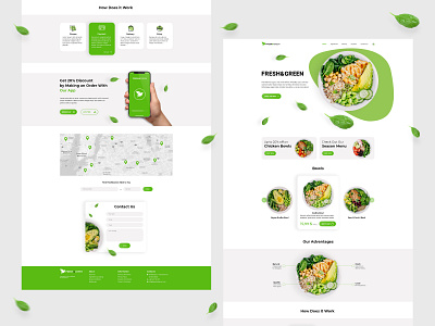 Restaurant Website Design concept design e shop food green interface landing page landingpage online shop online store ui user inteface user interface ux web web design webdesign website website concept website design