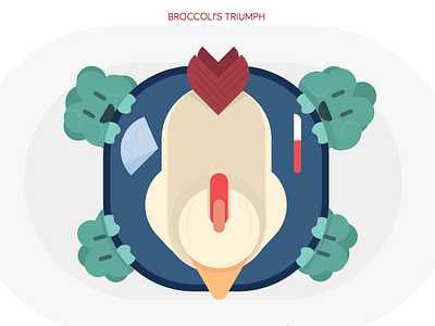 Broccoli's Triumph broccoli chicken flat food illustration inspirations triumph