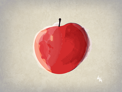 Only an Apple. apple inspiration red style watercolor watercolors