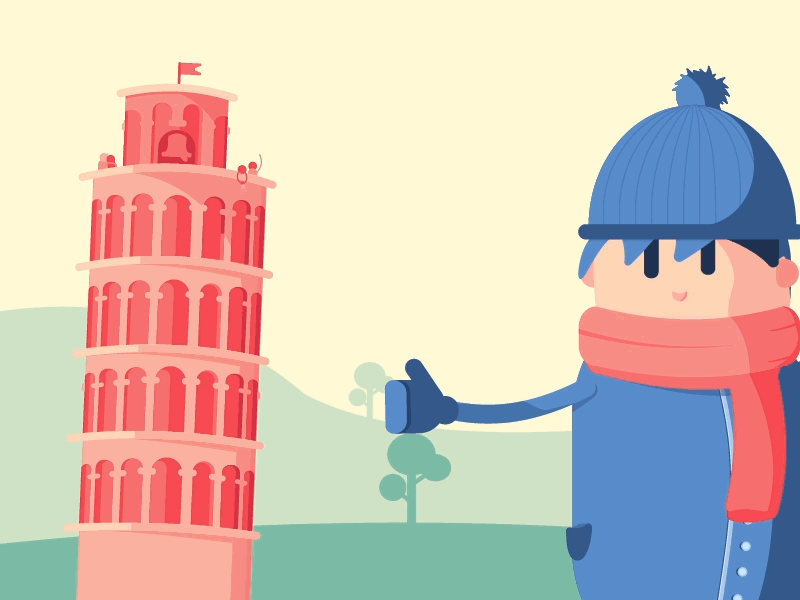 Leaning Tower of Pisa by Marco Martina on Dribbble