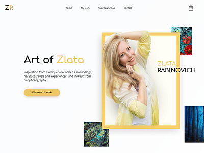 Art of Zlata ecommerce landing page ui ux webdesign