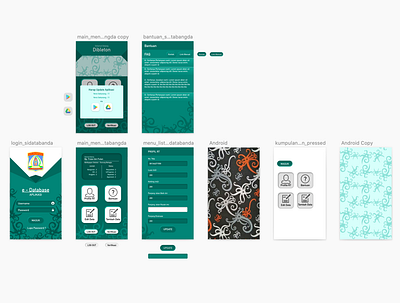 SIDATABANGDA UI Pt. 1 app batik design flat mobile mobile app neomorphism ui ux