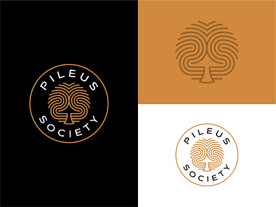 Pileus Society - Logo Design clothing elegant gold logo mark modern mushroom premium psychedelic streetwear trippy unique vector