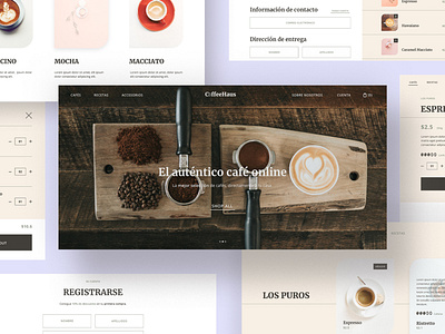 CoffeHaus Web coffee coffee shop design minimal spain spanish ui ux web website