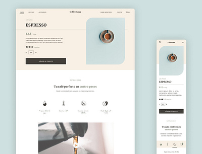 Product detail · Online Coffee shop coffee coffee shop design flat icon minimal spain spanish ui ux