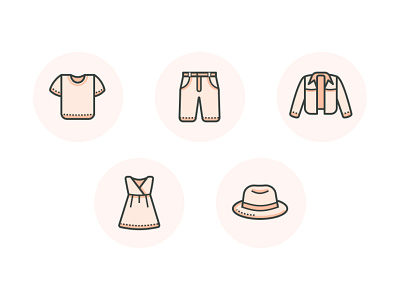 Icon design for app categories app category clothes design flat icons