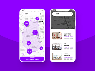Map app dailyuichallenge design flat location map mapping mobile mobile app mobile app design purple realestate ui ux vector