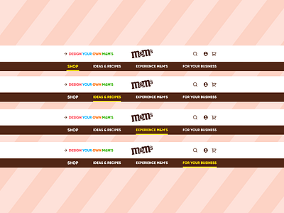 m&m's Header Navigation