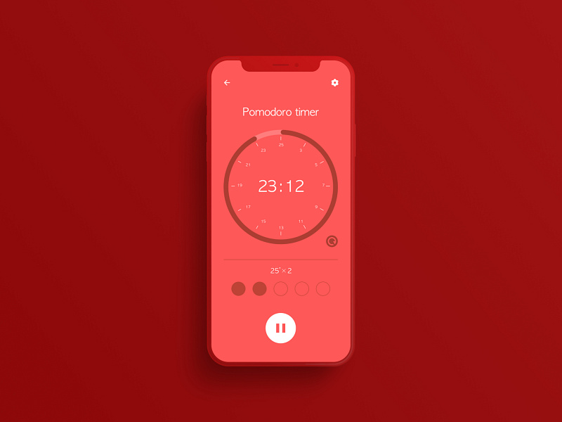 Countdown Timer App(Pomodoro) by Joo 🚀 on Dribbble