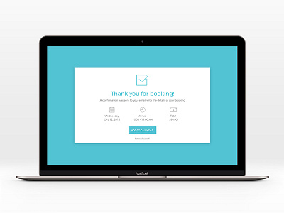 Booking Confirmation booking ui user experience user interface ux web design