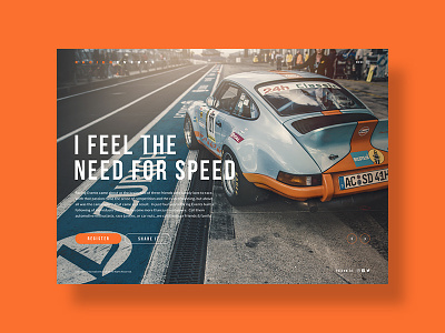 I feel the need for speed event flat interface typography ui ux web design website
