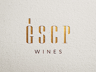 GSCP Wines bottle design distributor logo logotype vector wine