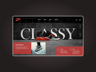 Nike's Web Design app design brand identity branding development ui ux web webdesign website wordpress