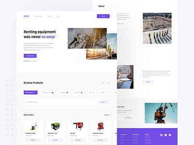 Desktop - UI clean components design figma graphicdesign grid layout minimal poland product purple rental simple sketch ui uiux uiuxdesign ux