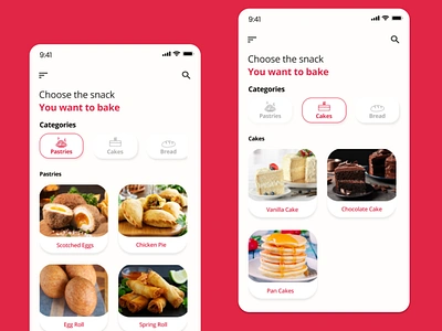 HOWTOBAKE - MRD app bake bakery branding cook design minimal mobile ui uidesign uiux ux