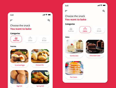 HOWTOBAKE - MRD app bake bakery branding cook design minimal mobile ui uidesign uiux ux