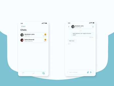 Chat View app chat design mobile ui uiux ux