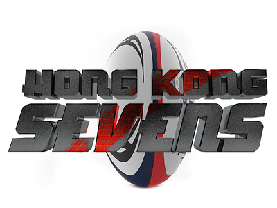 Hong Kong Sevens 3d branding debut logo rugby