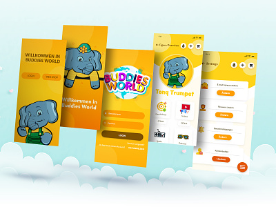 Buddies World mobile app adobe xd children app logo mobile app mobile app design mobile ui toys app ui ux