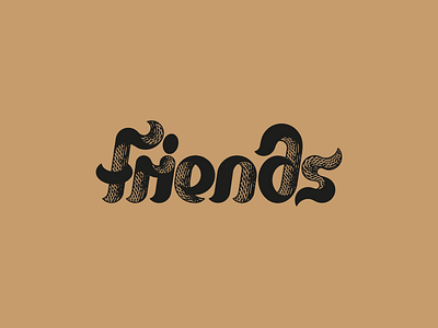 Friends art artwork design font friends illustraion letter lettering lettering art logo logotype vector