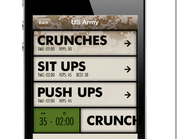 Military App Design Tests app application army iphone military