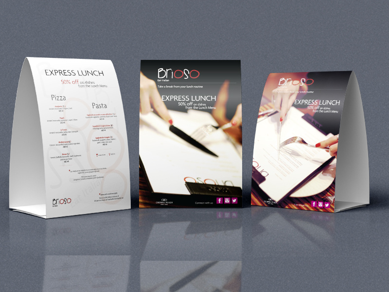 Express lunch tent card by Subira Mombo on Dribbble