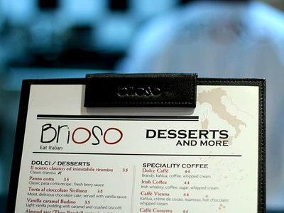 dessert menu brioso desserts eat italian menu design