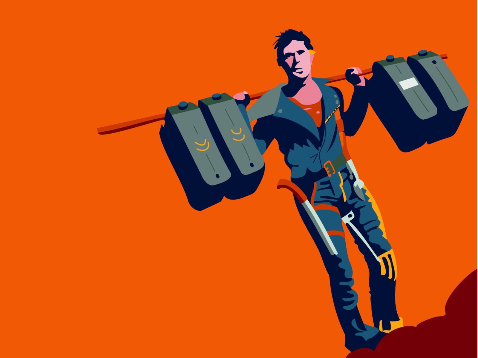 mad-max-2-illustration-by-flavia-bern-rdez-on-dribbble