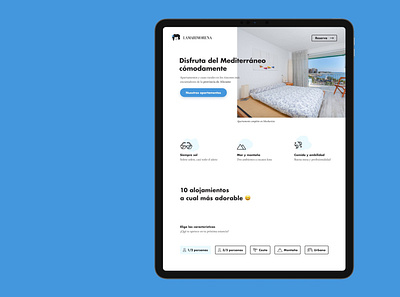 booking landing apartments atipo blue booking concept desktop futura houses