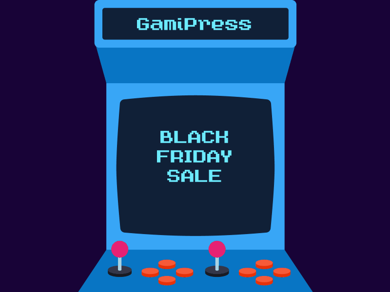 GamiPress Black Friday 2020 campaign animation arcade game gamification gif plugin space invaders wordpress