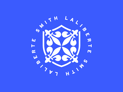 Laliberte Smith Crest brand crest english cross family fluer de lis identity