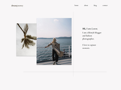 Landing page for a blog. branding inspiration landing landing design landingpage minimalist ui ux ux design