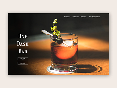 Bar & Club Website bar dark mode landing page ui web design