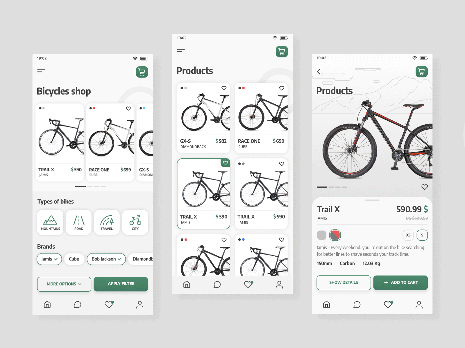 Bicycles shop app