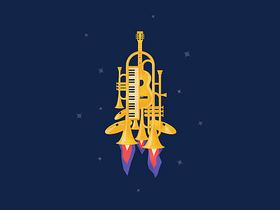 Space + jazz illustration jazz space spacecraft