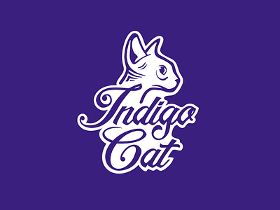 Indigo Cat cat indigo logo tatoo type