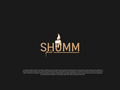 SHUMM LOGO DESIGN brandidentity branding business logo candle logo logo logo design logodesign modern logo text logo vactor design