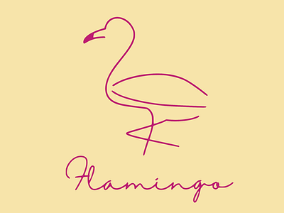 Flamingo animal art design flamingo logo