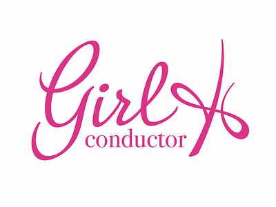 🎼 Girl Conductor branding design female graphic design inspiration logo minimalist music typography women