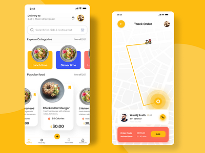 Food Delivery App app app design app designer app ui colorful dribbble best shot food delivery food delivery app food delivery application food design fooddelivery foodesign minimal minimalist popular popular shot restaurant restaurant app restaurant branding trend