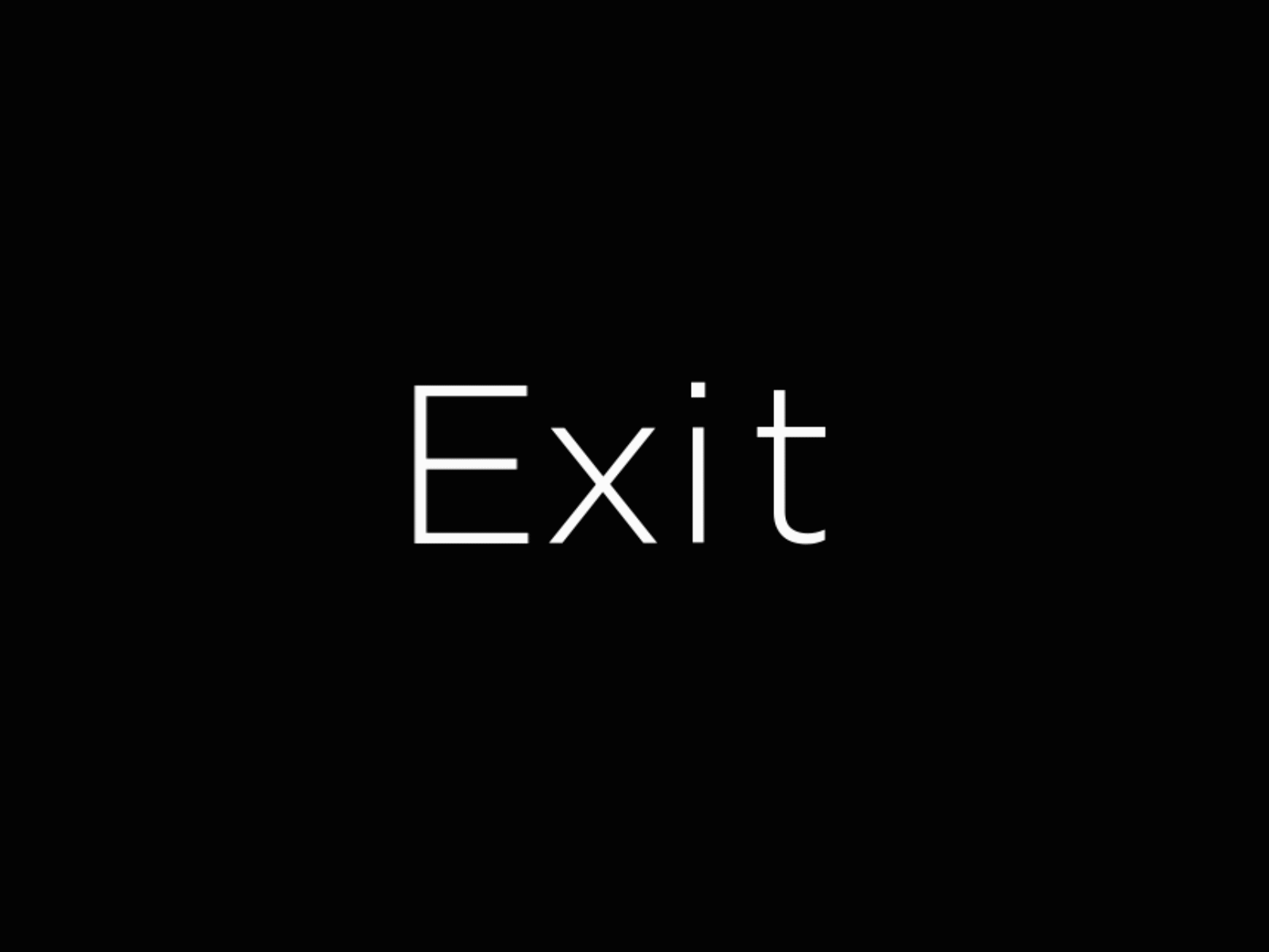 "E" - Exit Word Play Animation animation design funny graphic graphic design minimal modern motion graphics typography word